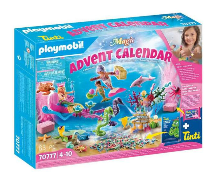 Playmobil julekalendere til piger, Julekalender til piger 2021, 2022 julekalender til piger, Magiske havfruer Julekalender 2021, Magiske havfruer Playmobil Julekalender