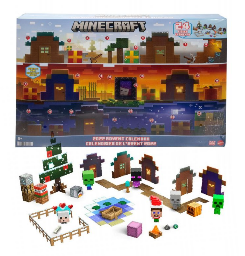 Minecraft julekalender, julekalender med minecraft, julekalender 2022, julekalendere til drenge, julekalender til piger, anderledes julekalendere