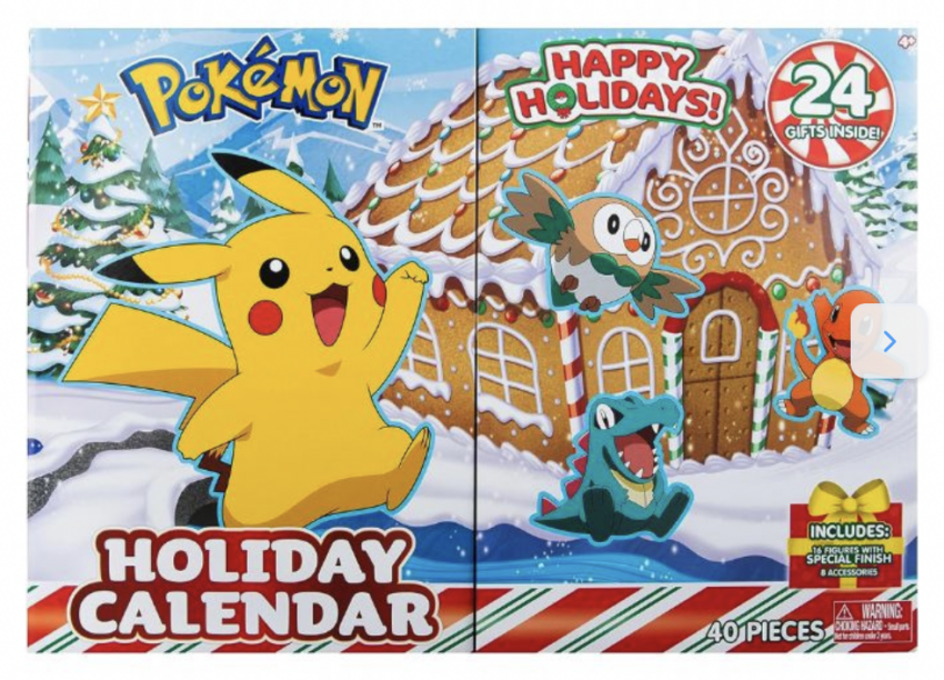Pokemon julekalender 2023, Pokemon Deluxe julekalender, julekalender med pokemon, legetøjsjulekalender, legetøjsjulekalender med Pokemon, adventskalender 2023, adventskalender med Pokemo, pikachu julekalender til børn, legetøj julekalender med Pokemon