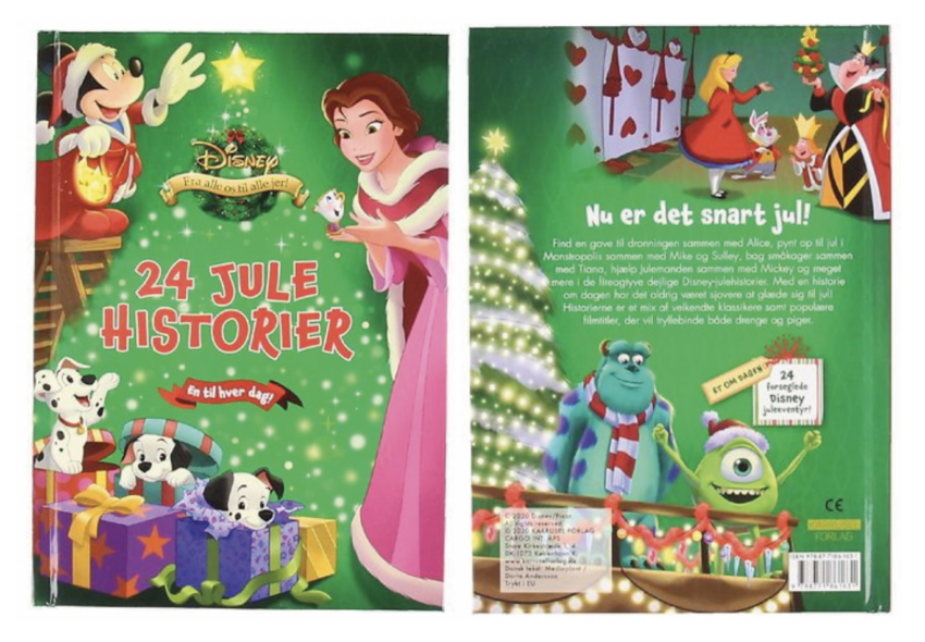 Bøger fra Disney julekalender, julekalender med disney eventyr, bog julekalendere til børn, julekalender til børn, julekalender med historier, bøger julekalender Disney, Disney julekalender